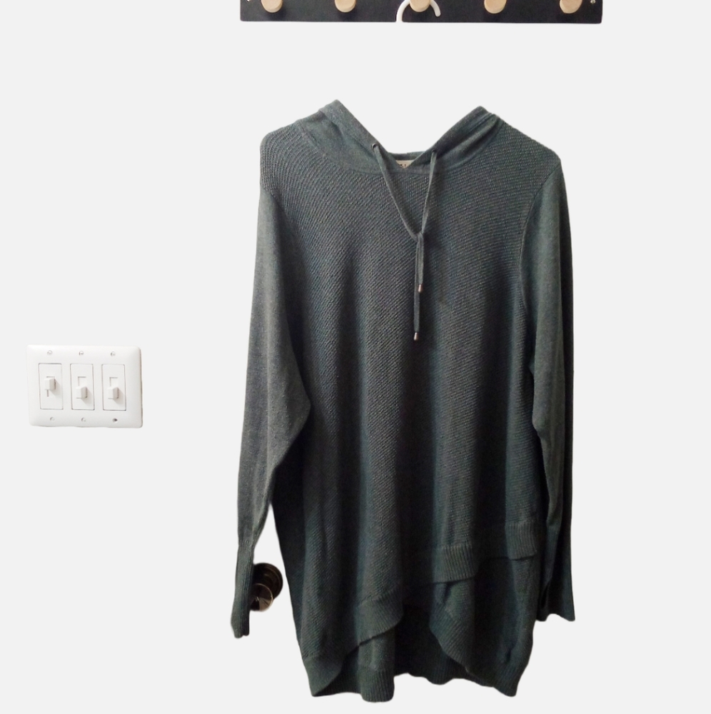 Dakini asymmetrical hem knit tunic sweater. Sz 2x